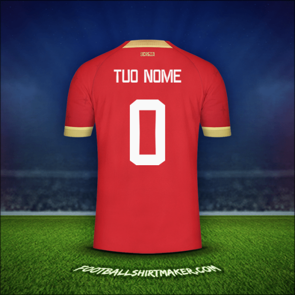 Maglia Serbia 2022 -  tuo nome - 0