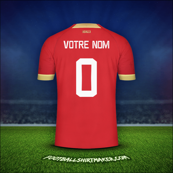 Maillot Serbie 2022 -  votre nom - 0