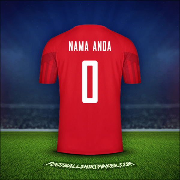 Jersey Denmark 2022 -  nama anda - 0
