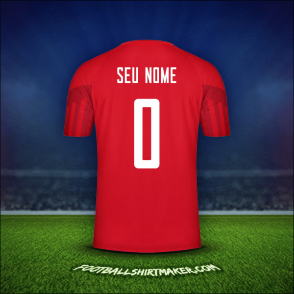 Camisa Dinamarca 2022 -  seu nome - 0