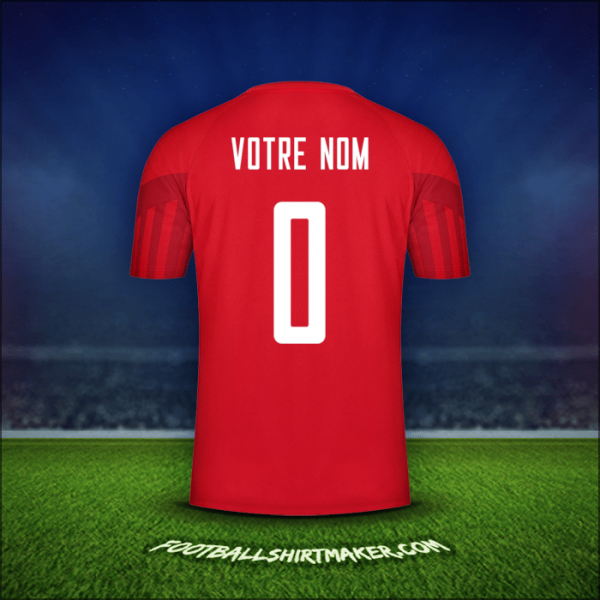 Maillot Danemark 2022 -  votre nom - 0