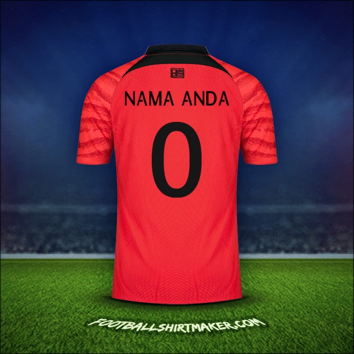 Jersey Korea Selatan 2022 -  nama anda - 0