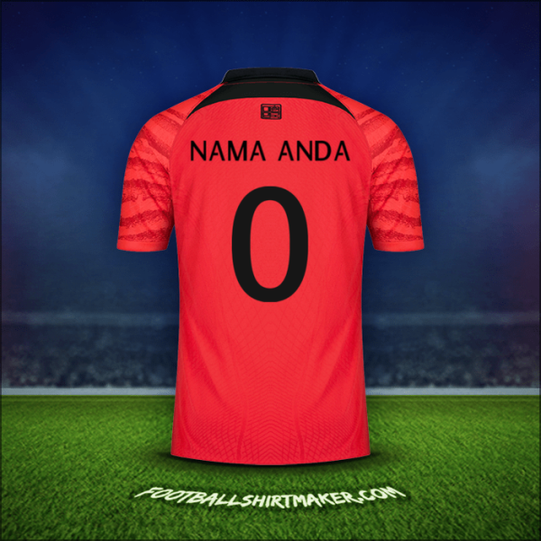 Jersey Korea Selatan 2022 -  nama anda - 0