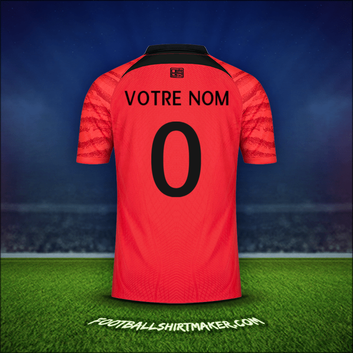 Maillot Corée du Sud 2022 -  votre nom - 0