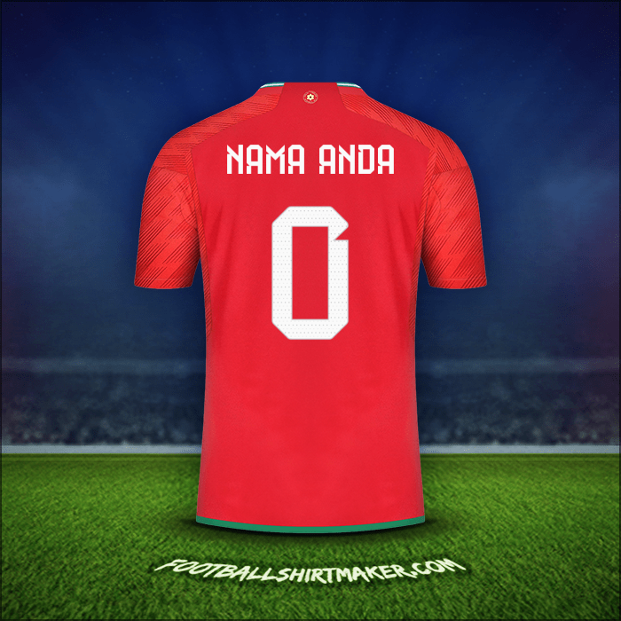 Jersey Wales 2022 -  nama anda - 0