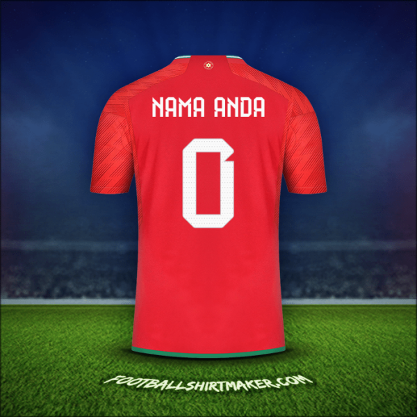 Jersey Wales 2022 -  nama anda - 0