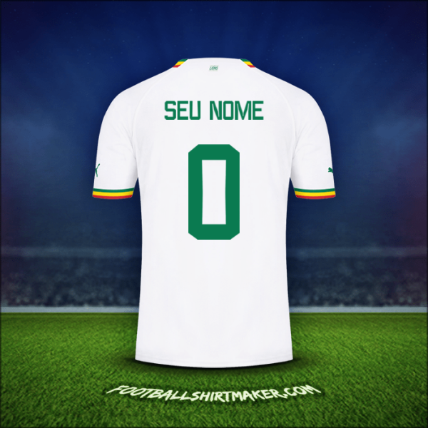 Camisa Senegal 2022 -  seu nome - 0