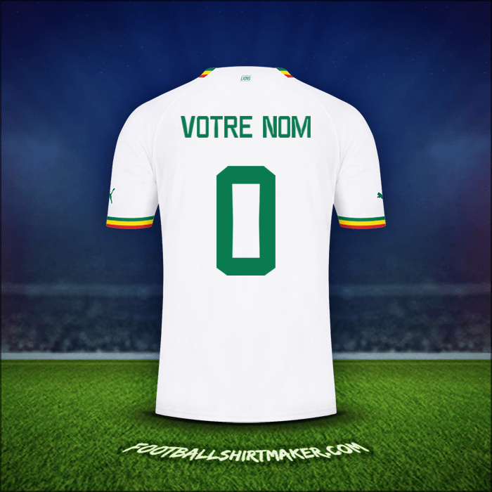 Maillot Sénégal 2022 -  votre nom - 0