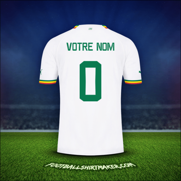 Maillot Sénégal 2022 -  votre nom - 0