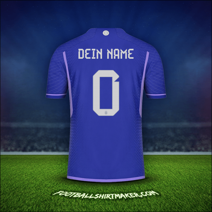 Trikot Argentinien 2022 Auswärts -  dein name - 0