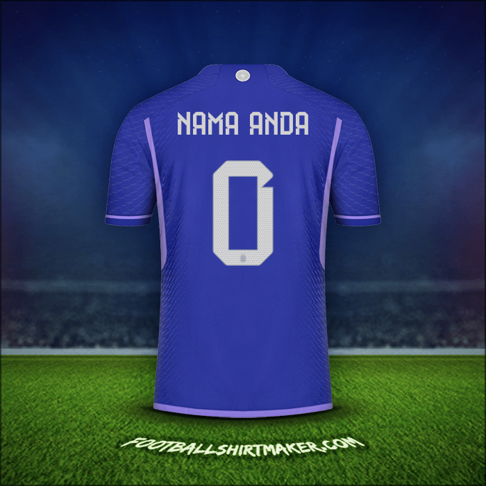 Jersey Argentina 2022 Alternatif -  nama anda - 0
