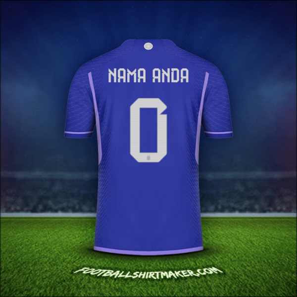 Jersey Argentina 2022 Alternatif -  nama anda - 0