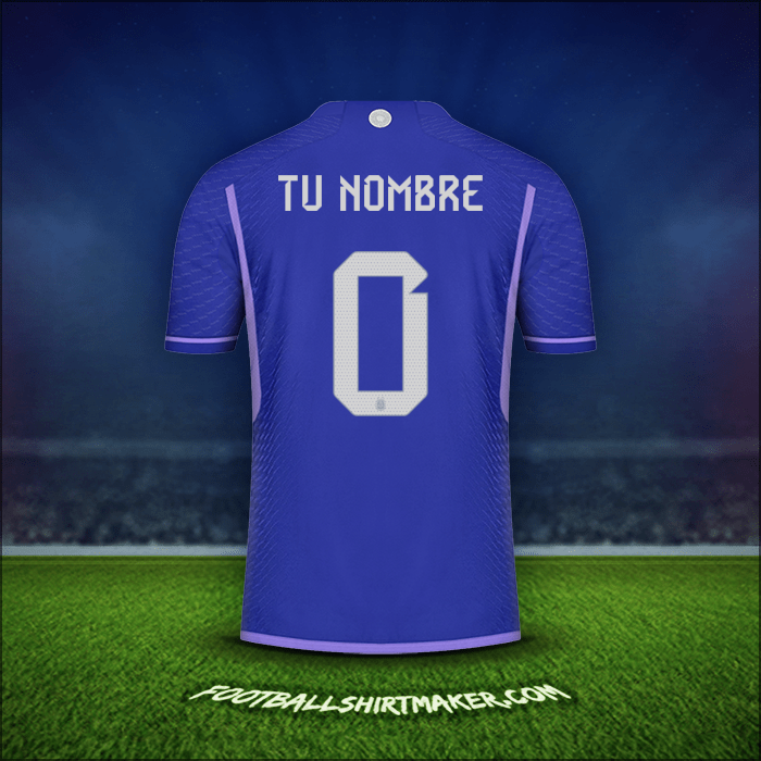 Jersey Argentina 2022 Visita -  tu nombre - 0