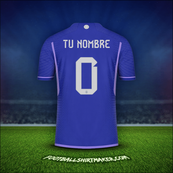 Jersey Argentina 2022 Visita -  tu nombre - 0