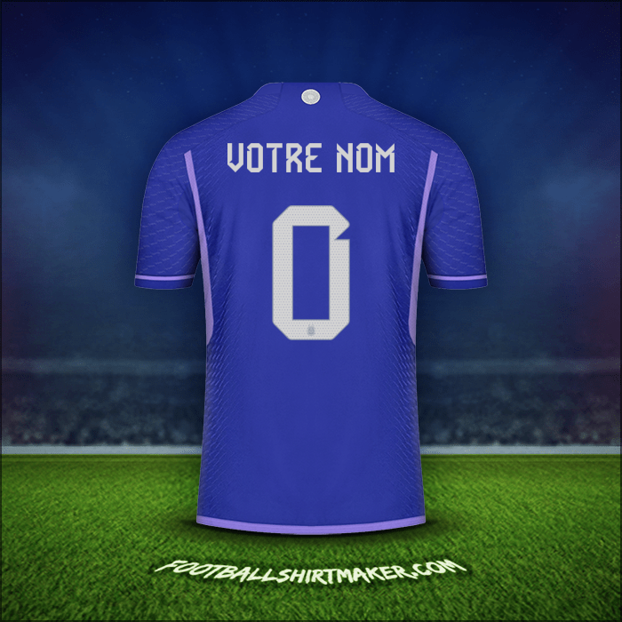 Maillot Argentine 2022 Extérieur -  votre nom - 0