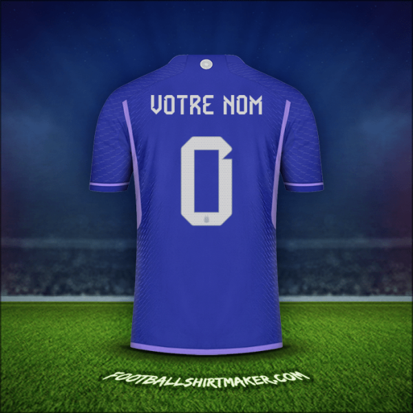 Maillot Argentine 2022 Extérieur -  votre nom - 0
