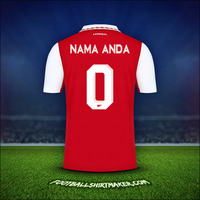 Jersey Arsenal Cup 2022/2023 -  nama anda - 0
