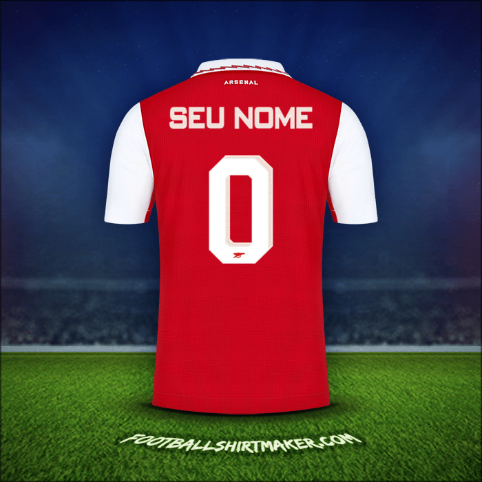 Camisa Arsenal Cup 2022/2023 -  seu nome - 0