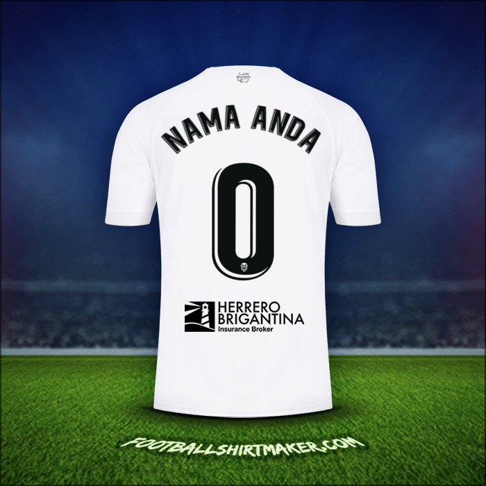 Jersey Valencia CF 2022/2023 -  nama anda - 0