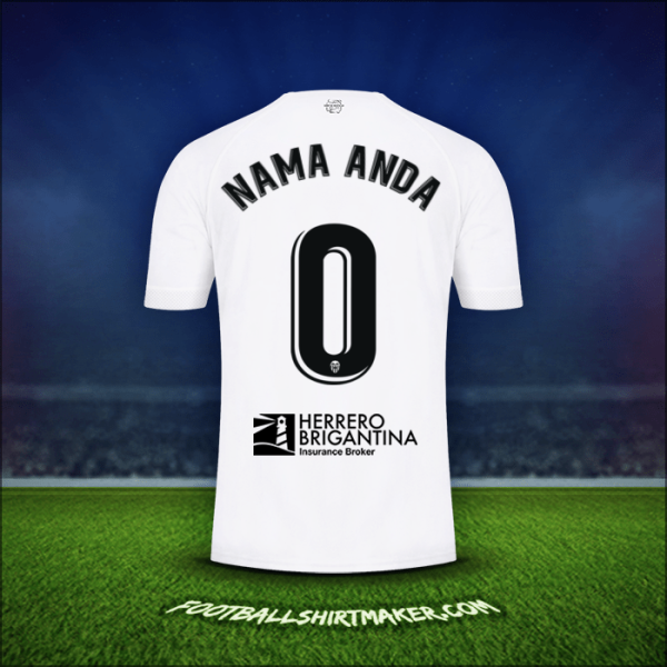 Jersey Valencia CF 2022/2023 -  nama anda - 0