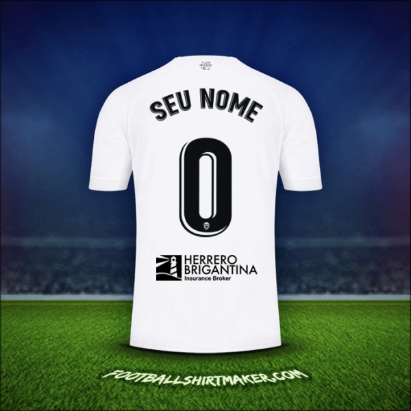 Camisa Valencia CF 2022/2023 -  seu nome - 0