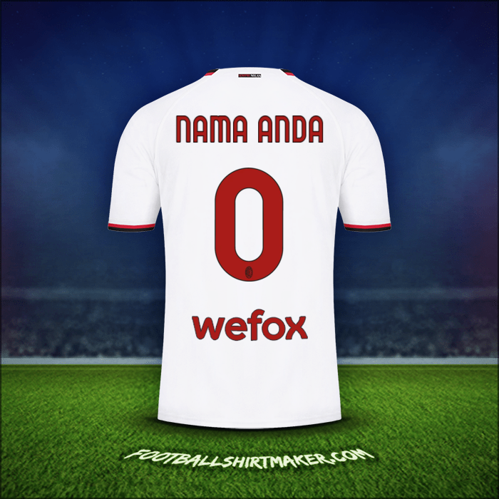 Jersey AC Milan 2022/2023 Alternatif -  nama anda - 0