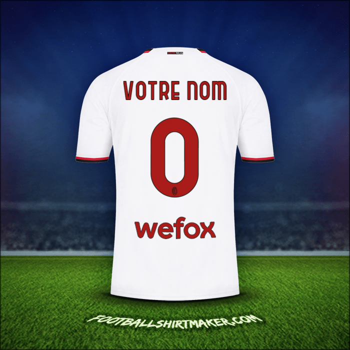 Maillot AC Milan 2022/2023 Extérieur -  votre nom - 0
