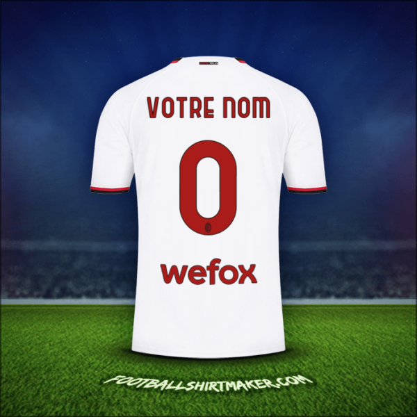 Maillot AC Milan 2022/2023 Extérieur -  votre nom - 0