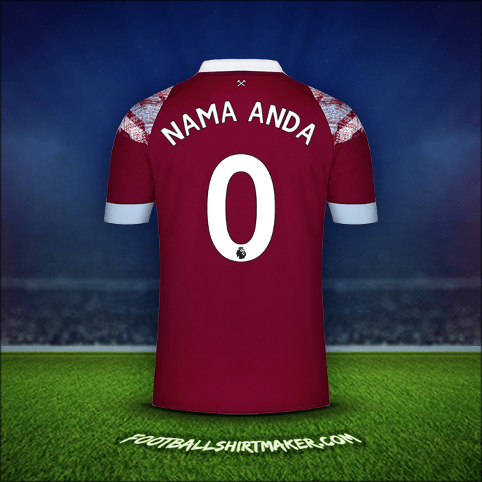 Jersey West Ham United FC 2022/2023 -  nama anda - 0
