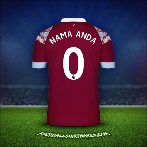 Jersey West Ham United FC 2022/2023 -  nama anda - 0
