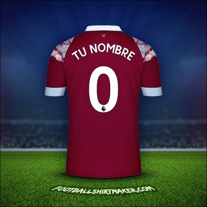 Camiseta West Ham United FC 2022/2023 -  tu nombre - 0