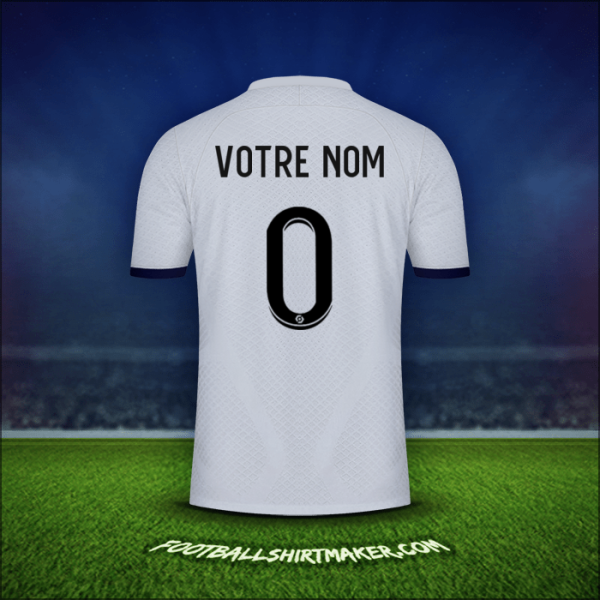 Maillot Paris Saint Germain 2022/2023 Extérieur -  votre nom - 0