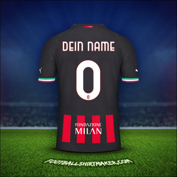 Trikot AC Milan Cup 2022/2023 -  dein name - 0