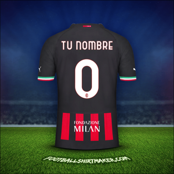Jersey AC Milan Cup 2022/2023 -  tu nombre - 0