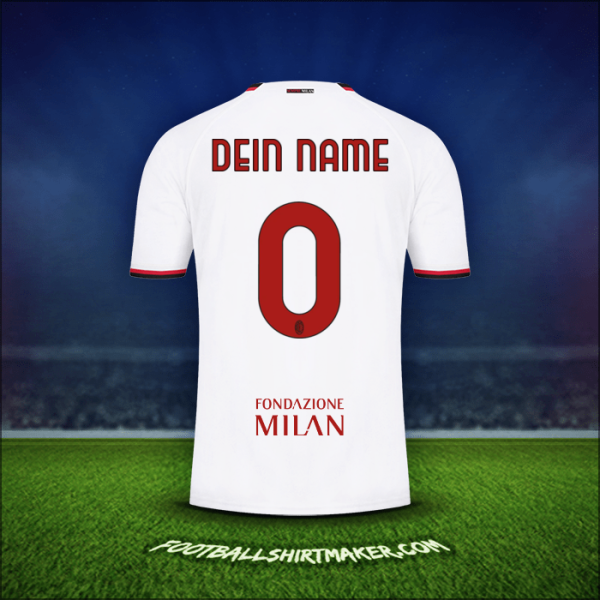 Trikot AC Milan Cup 2022/2023 Auswärts -  dein name - 0