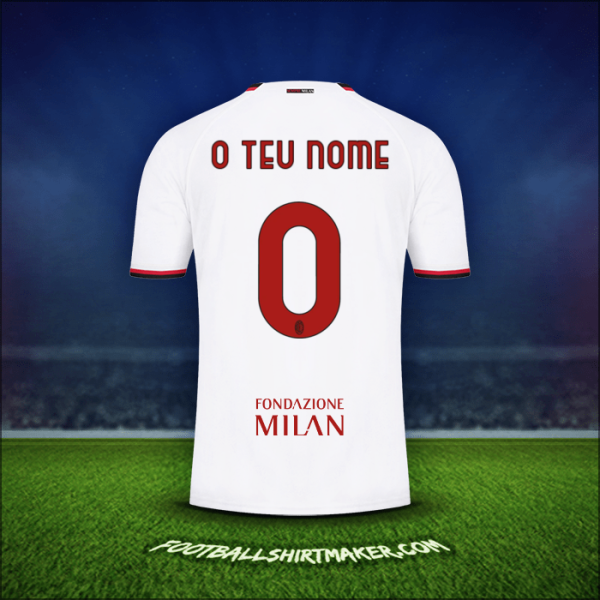 Camisola AC Milan Cup 2022/2023 Alternativa -  o teu nome - 0