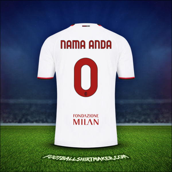 Jersey AC Milan Cup 2022/2023 Alternatif -  nama anda - 0