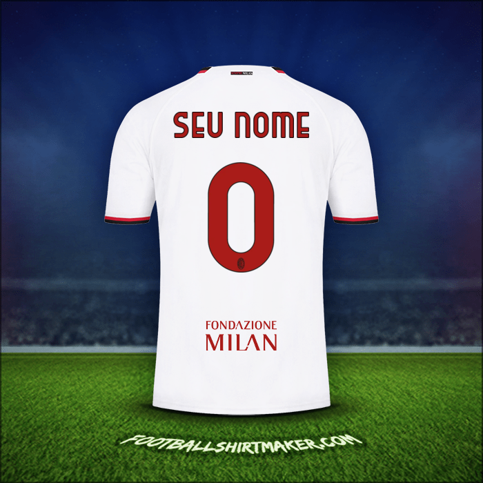 Camisa AC Milan Cup 2022/2023 Alternativa -  seu nome - 0