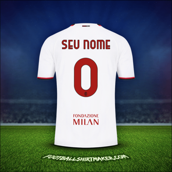 Camisa AC Milan Cup 2022/2023 Alternativa -  seu nome - 0