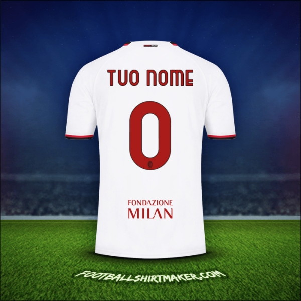 Maglia AC Milan Cup 2022/2023 Seconda -  tuo nome - 0