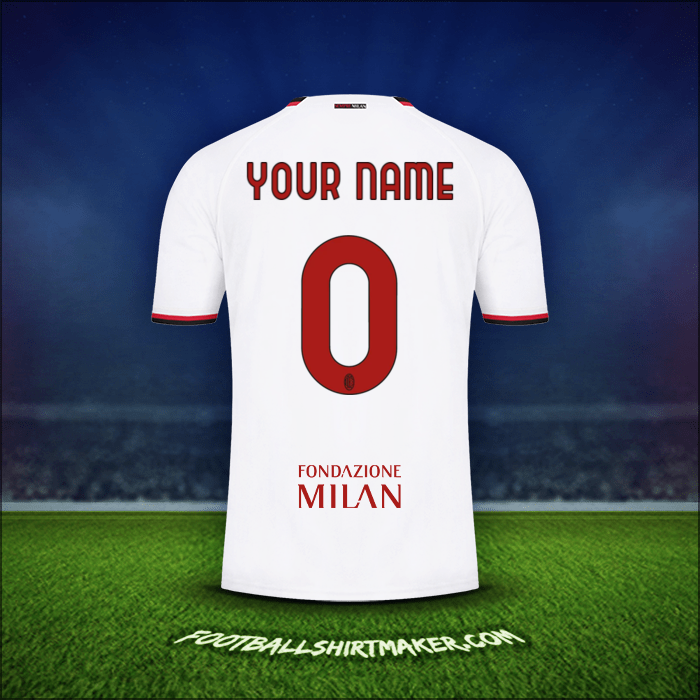 Jersey AC Milan Cup 2022/2023 Away -  your name - 0
