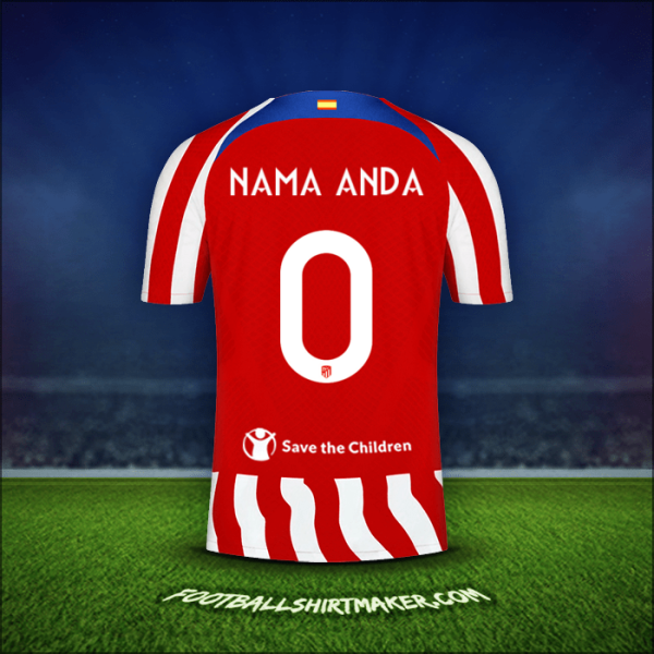Jersey Atletico Madrid Cup 2022/2023 -  nama anda - 0