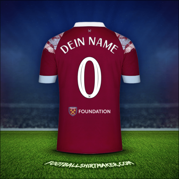 Trikot West Ham United FC Cup 2022/2023 -  dein name - 0