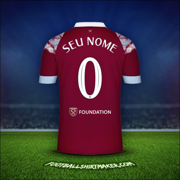 Camisa West Ham United FC Cup 2022/2023 -  seu nome - 0