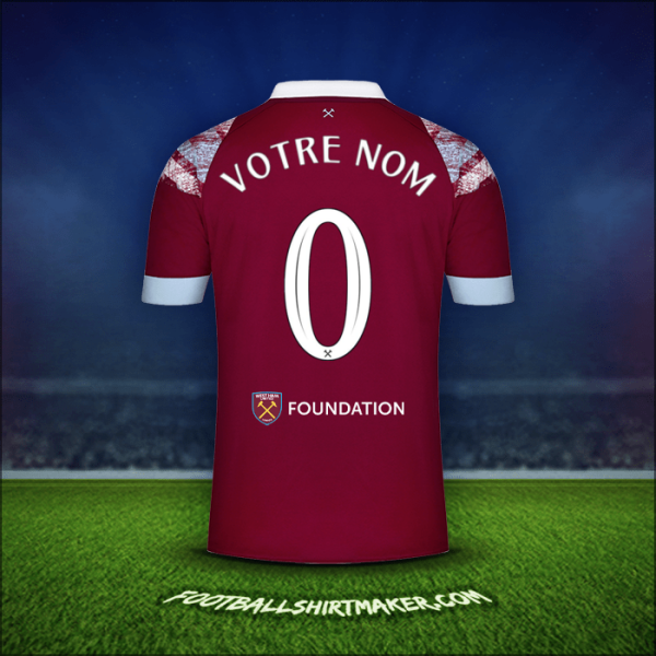 Maillot West Ham United FC Cup 2022/2023 -  votre nom - 0