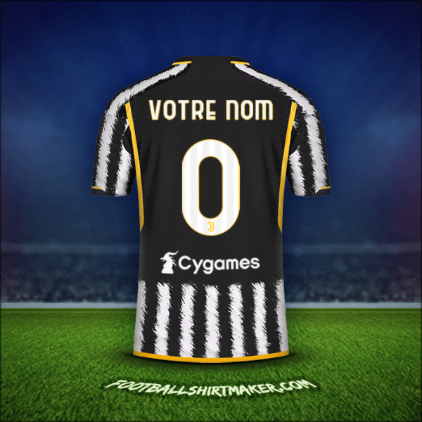 Maillot Juventus FC 2023/2024 -  votre nom - 0