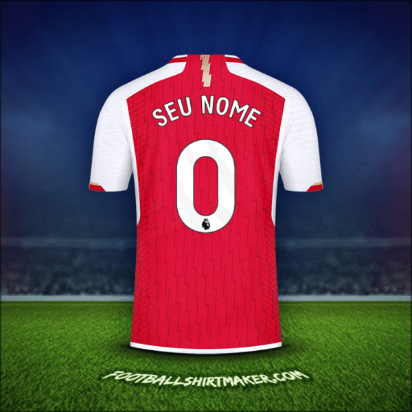 Camisa Arsenal 2023/2024 -  seu nome - 0