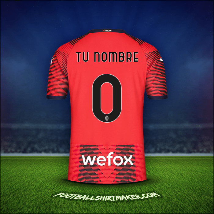 Camiseta AC Milan 2023/2024 -  tu nombre - 0
