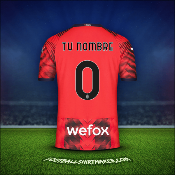Camiseta AC Milan 2023/2024 -  tu nombre - 0