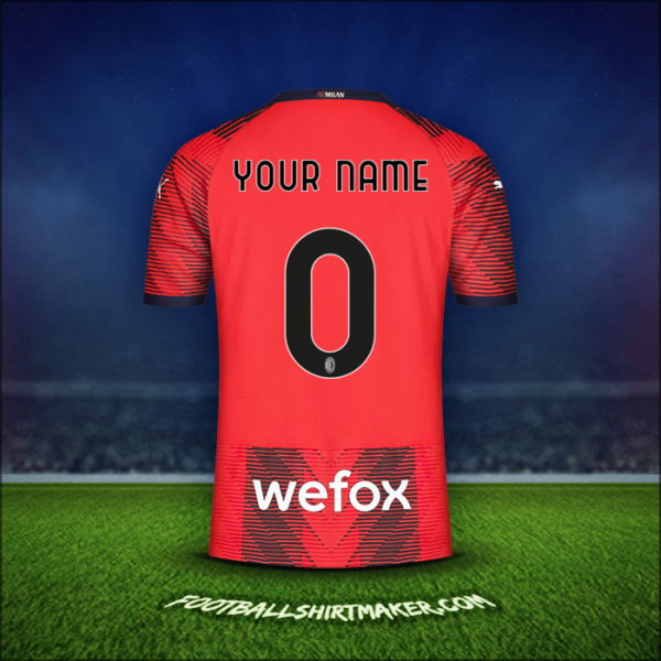 Jersey AC Milan 2023/2024 -  your name - 0